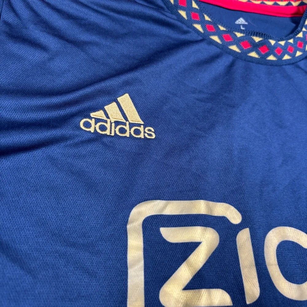 Adidas Ajax Amsterdam Men Large Navy‎ Blue Soccer Jersey Buena Vista 7 Ziggo